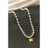 Yıldız Top Zincir Çelik Kolye