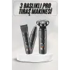 Yüksek Performanslı 3 Başlıklı Profesyonel Şarjlı Islak Ve Kuru Kullanıma Uygun