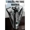 Yüksek Performanslı 3 Başlıklı Profesyonel Tıraş Makinesi