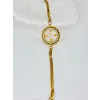 Zirkon Taşlı Çelik  Çelik Bileklikler 17+4 Cm  - Kbl0362