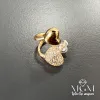 Zirkon Taşlı Pirinç Küpeler - Kp00136