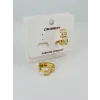   Zirkon Taşlı Pirinç Küpeler - Kp00442