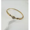 Zirkon Taşlı Pirinç  Xuping Bileklik 5.5 Mm - Kbl0202