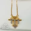Zirkon Taşlı Uç : Pirinç Çelik Kolye 40+5 Cm - Kl0192