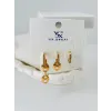 Zirkon Taşlı Üçlü Kombin Küpe - Kp00080