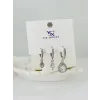 Zirkon Taşlı Üçlü Kombin Küpe - Kp00377