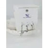 Zirkon Taşlı Üçlü Kombin Küpe - Kp00386