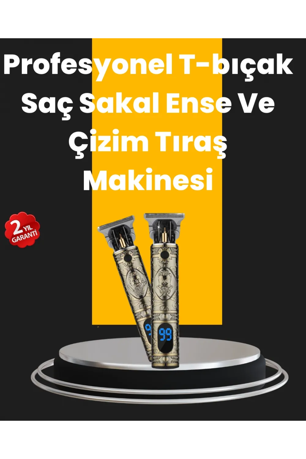 0.1 Mm Hassas Kesim Tıraş Makinesi Şarjlı Metal Gövde