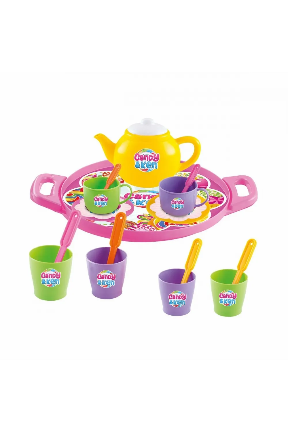 01593 CANDY TEPSİLİ ÇAY SET