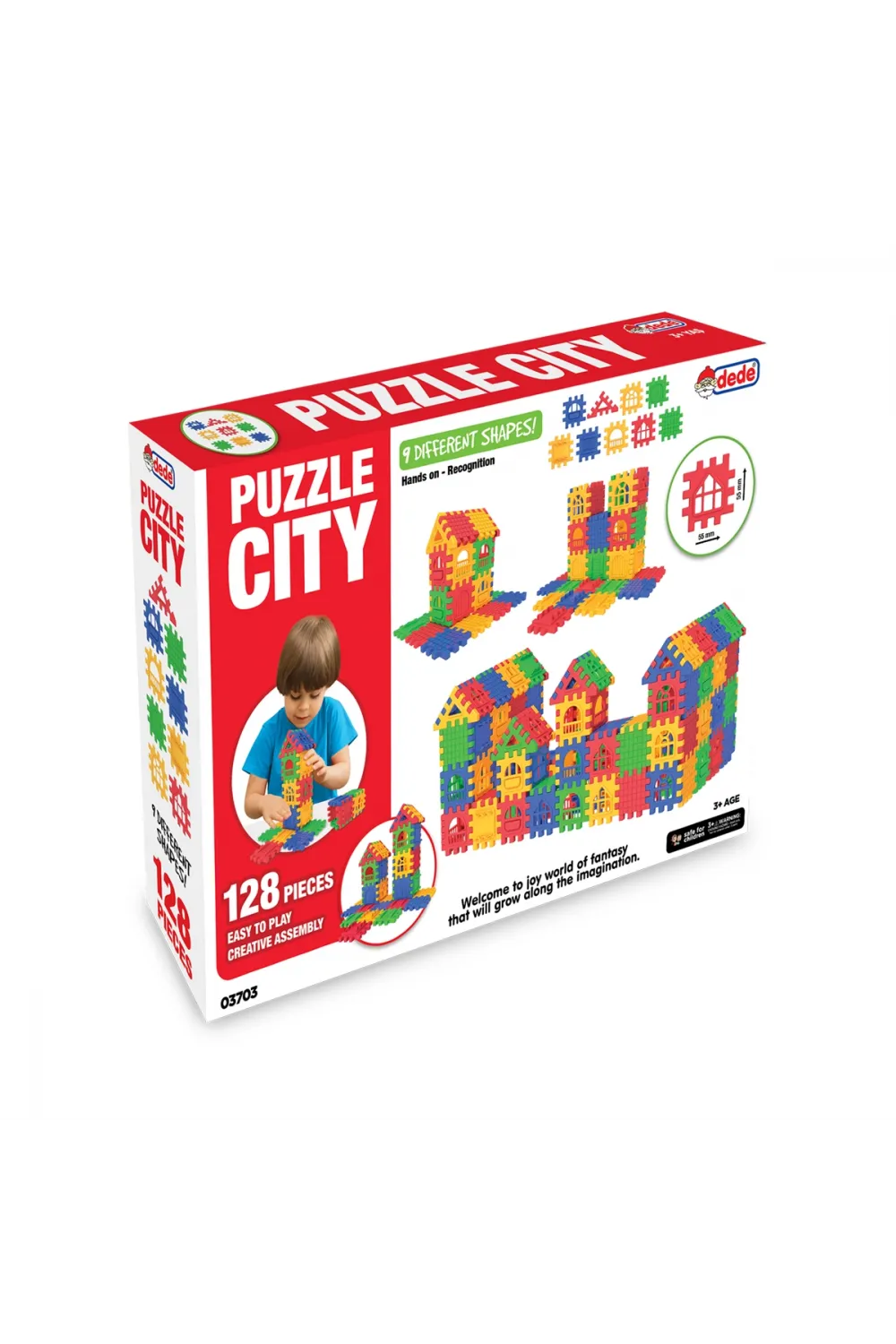 03703 Puzzle City 128 Parça -Dede