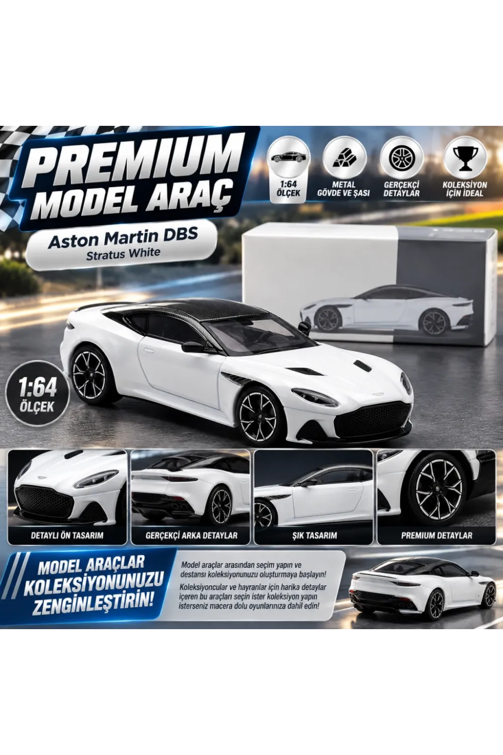 1/64 Aston Martin DBS Stratus White