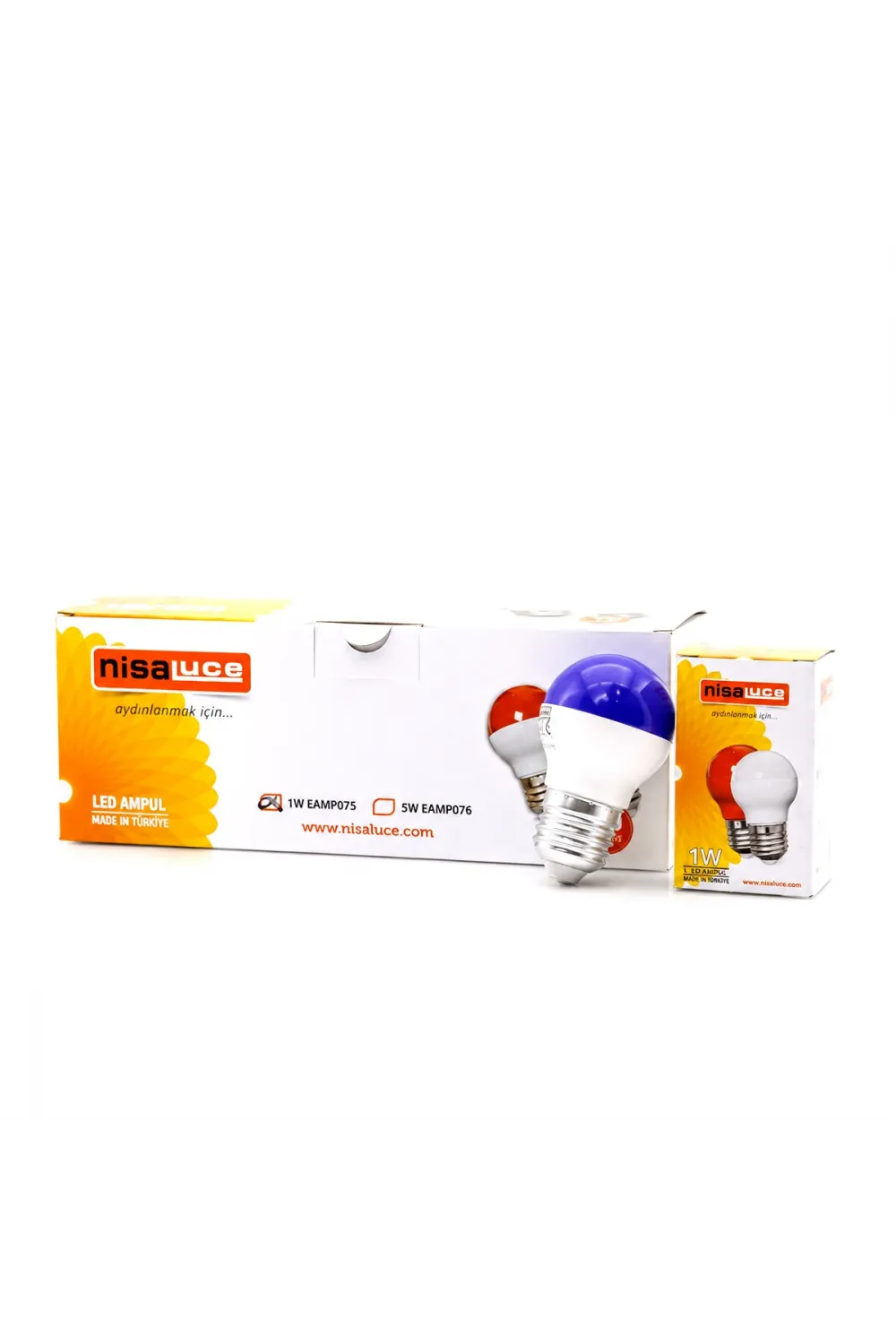 10 Adet 1w E27 Mavi Yuvarlak Gece Lambası Led Ampul Eamp-075