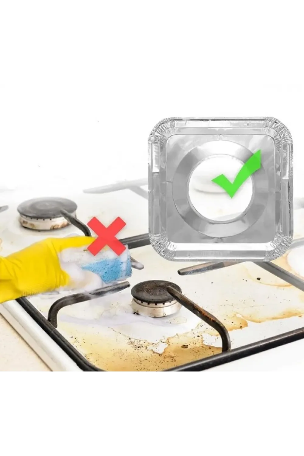 10 Adet Alüminyum Ocak Koruyucu Folyo