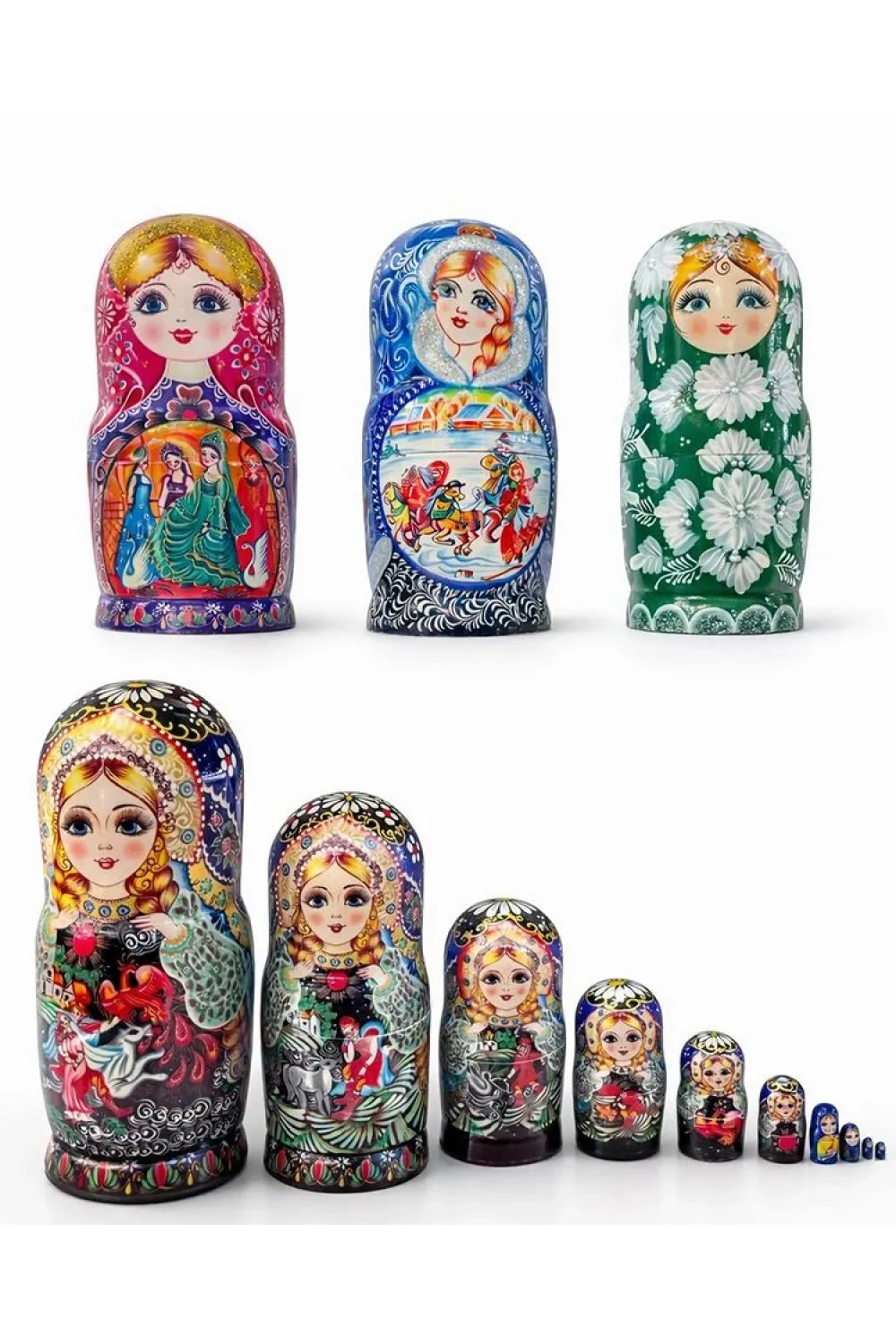 10lu Ahşap Matruşka Seti Alk5381