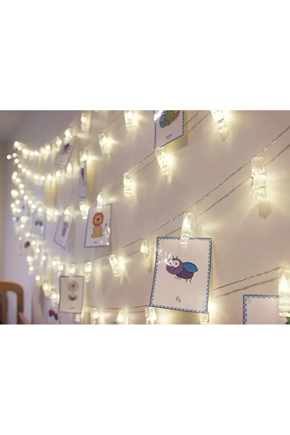 10lu Led Işıklı Fotoğraf Mandalları