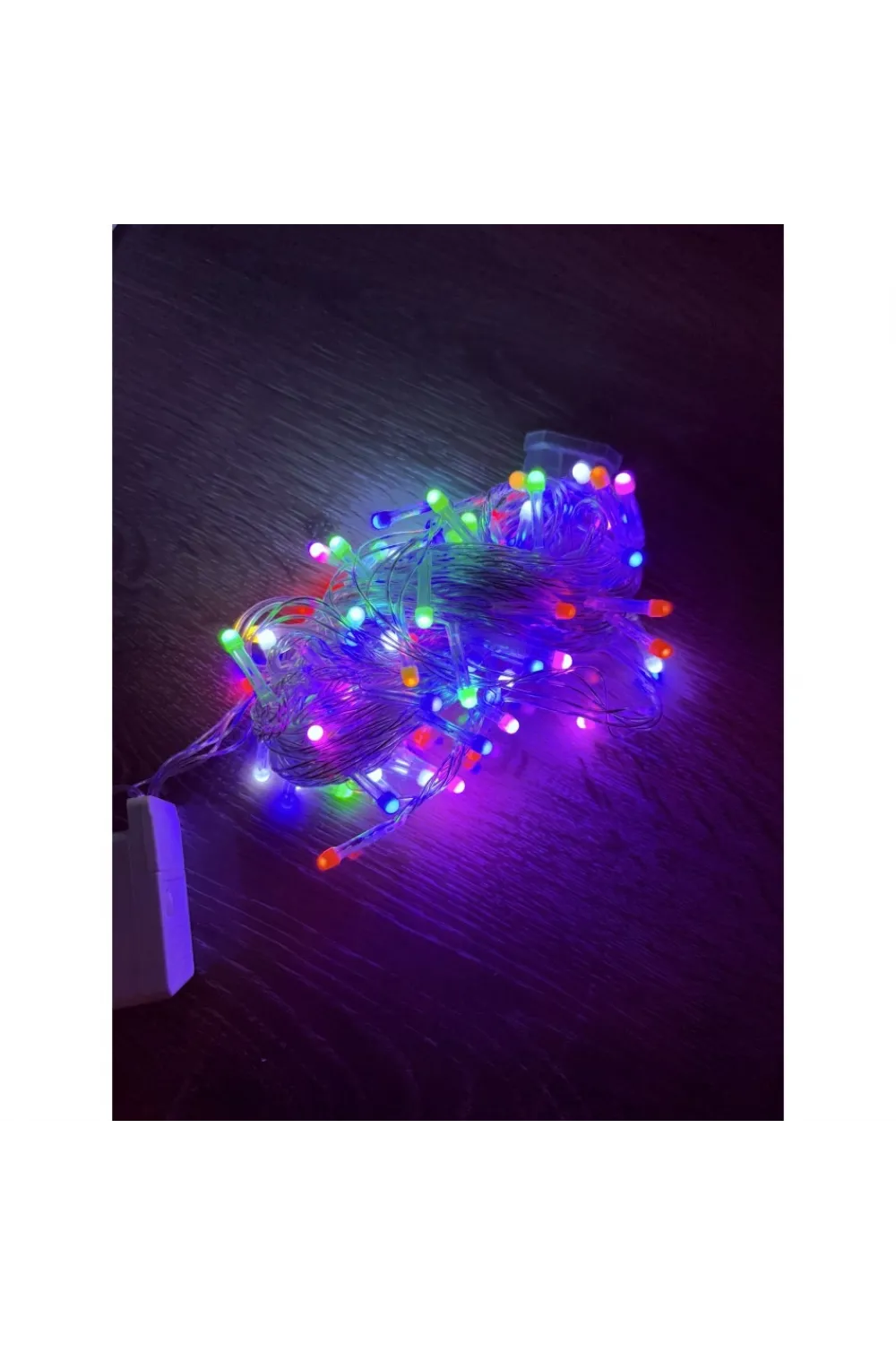 10 M 100 Led Damla Uçlu RGB Işık Şeffaf Kablo MZ-17-10