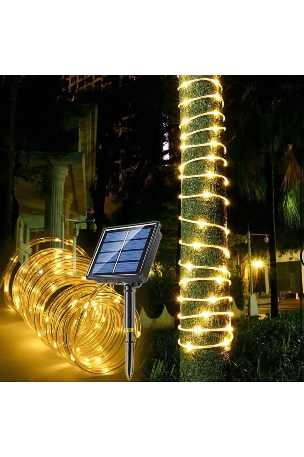10 Metre Güneş Enerjili Hortum LED Işık