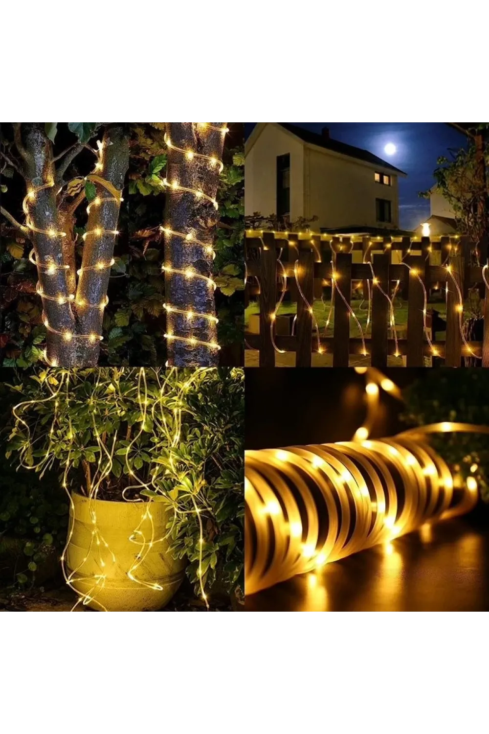 10 Metre Güneş Enerjili Hortum LED Işık