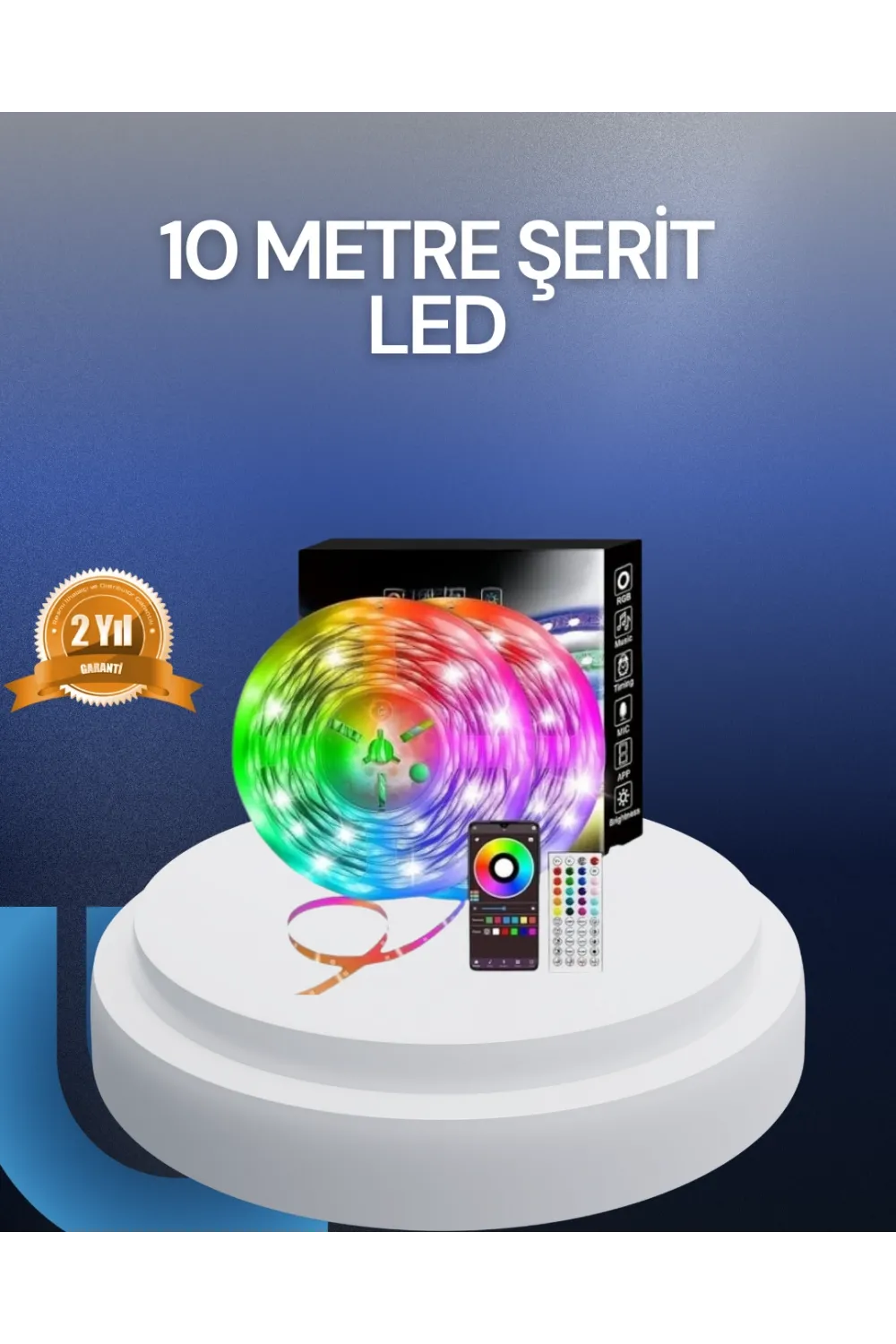 10 Metre Usb Smart Şerit Led Kumandalı Telefon Kontrollü