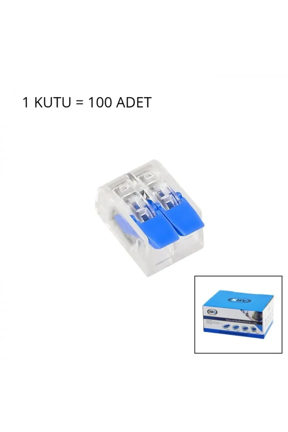 100 Adet 2 Li 2x2.5 Kablo Geçmeli Mandallı Buat Klemensi