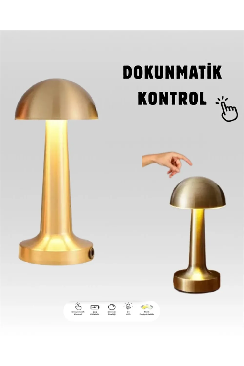 %100 Kademeli Ayarlanabilir Işık – Usb Şarjlı Masa Lambası