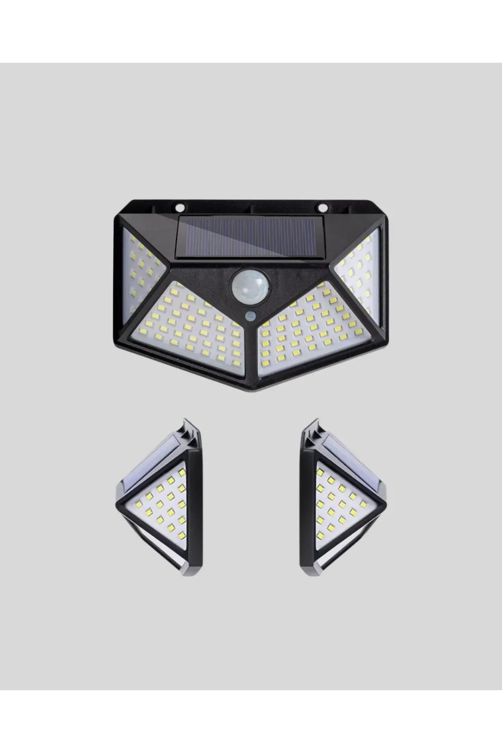 100 Led Solar Lamba Hareket Algılamalı Bahçe Duvar Dış Mekan Aydınlatma