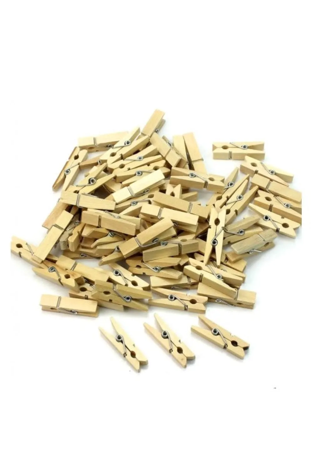100lü Ahşap Mandal 2.5cm (10lu Paket-1000 Adet)