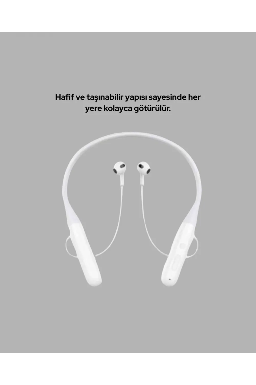 100 Saat Pil Ömrü Boyun Askılı Bluetooth Kablosuz Kulaklık