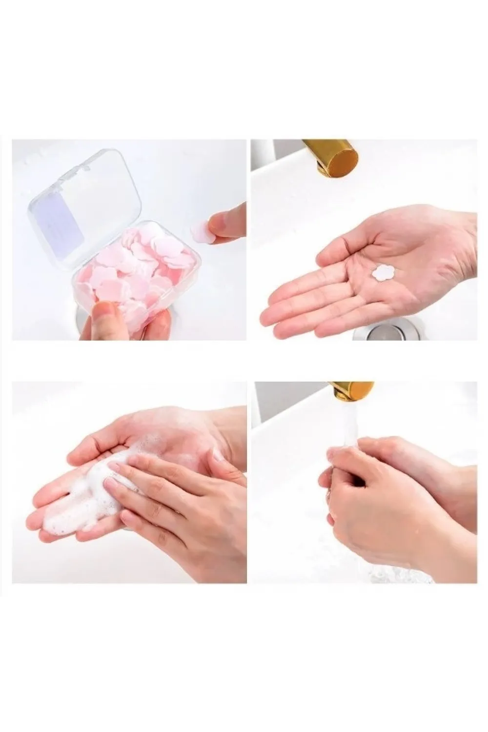 100 Yaprak Eriyen Mini Parfümlü Kağıt Sabun