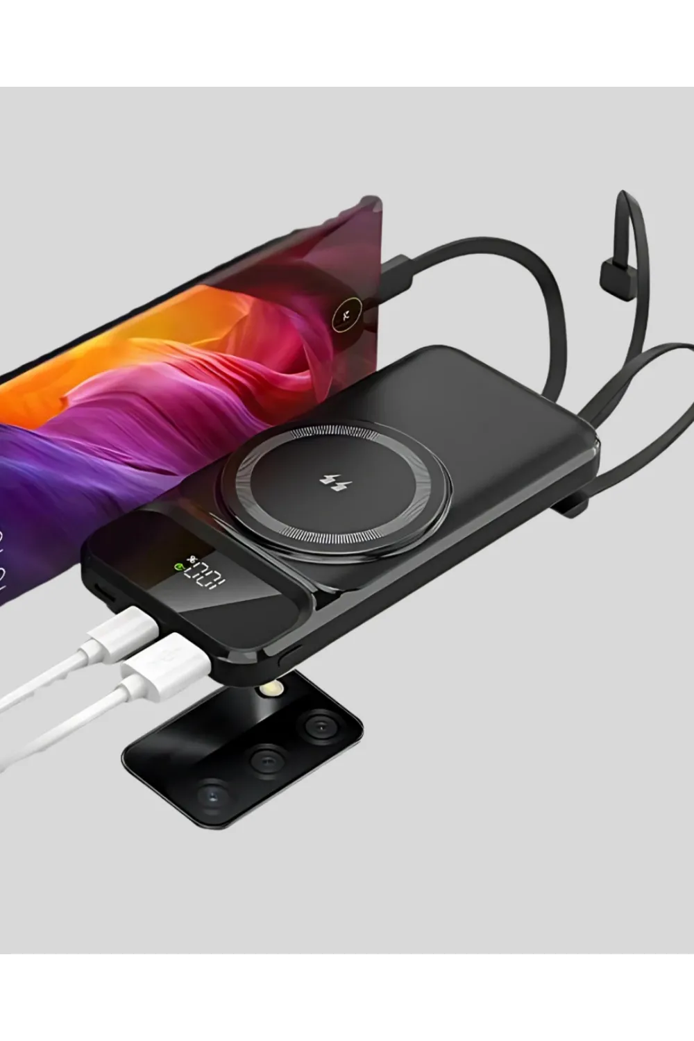 10000 Mah Kablosuz Powerbank – 15w Hızlı Şarj,  Type-c Çoklu Çıkışlı