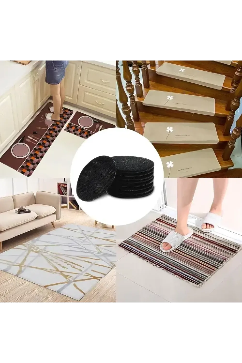 100lü Mega Paket Halı Kaydırmaz Ped