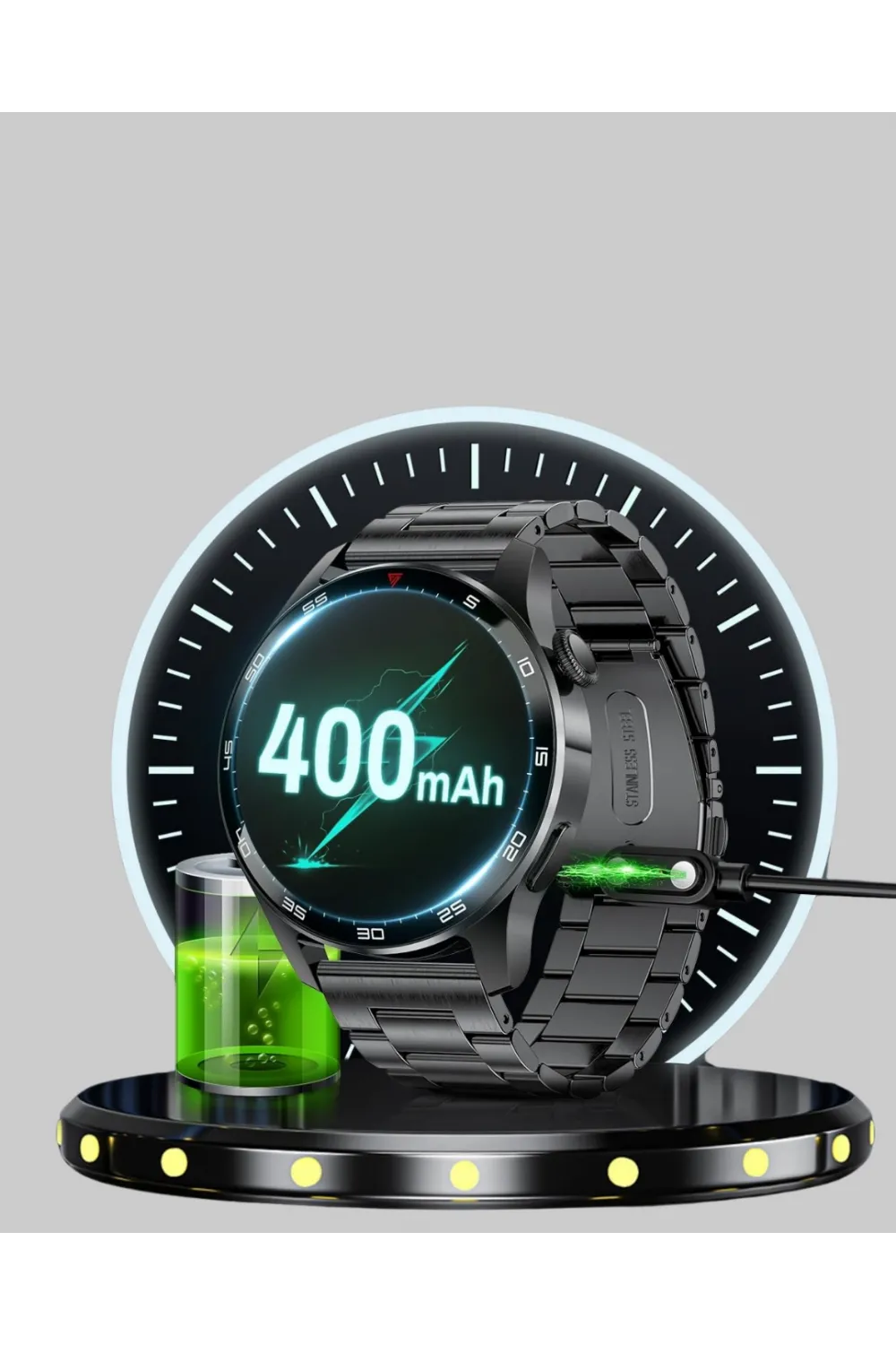 100mah Şarjlı Akıllı Saat – Mesaj Bildirimi, Müzik Kontrolü Ve Ergonomik Tasarım