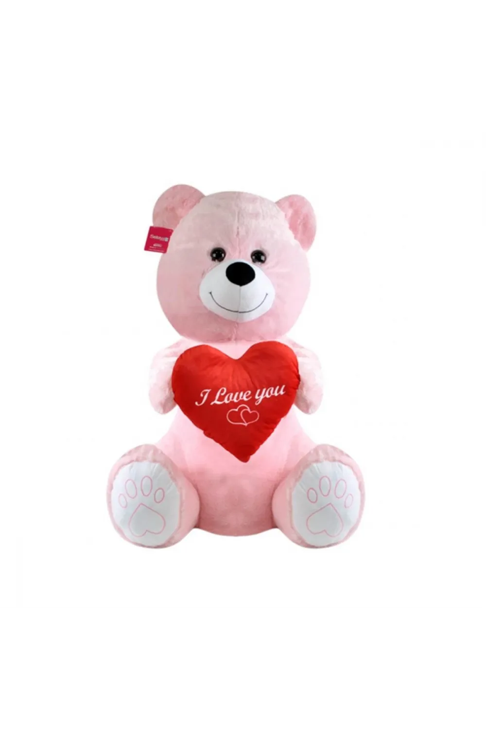 1028P Oturan Sevimli Ayı Pembe 80 cm