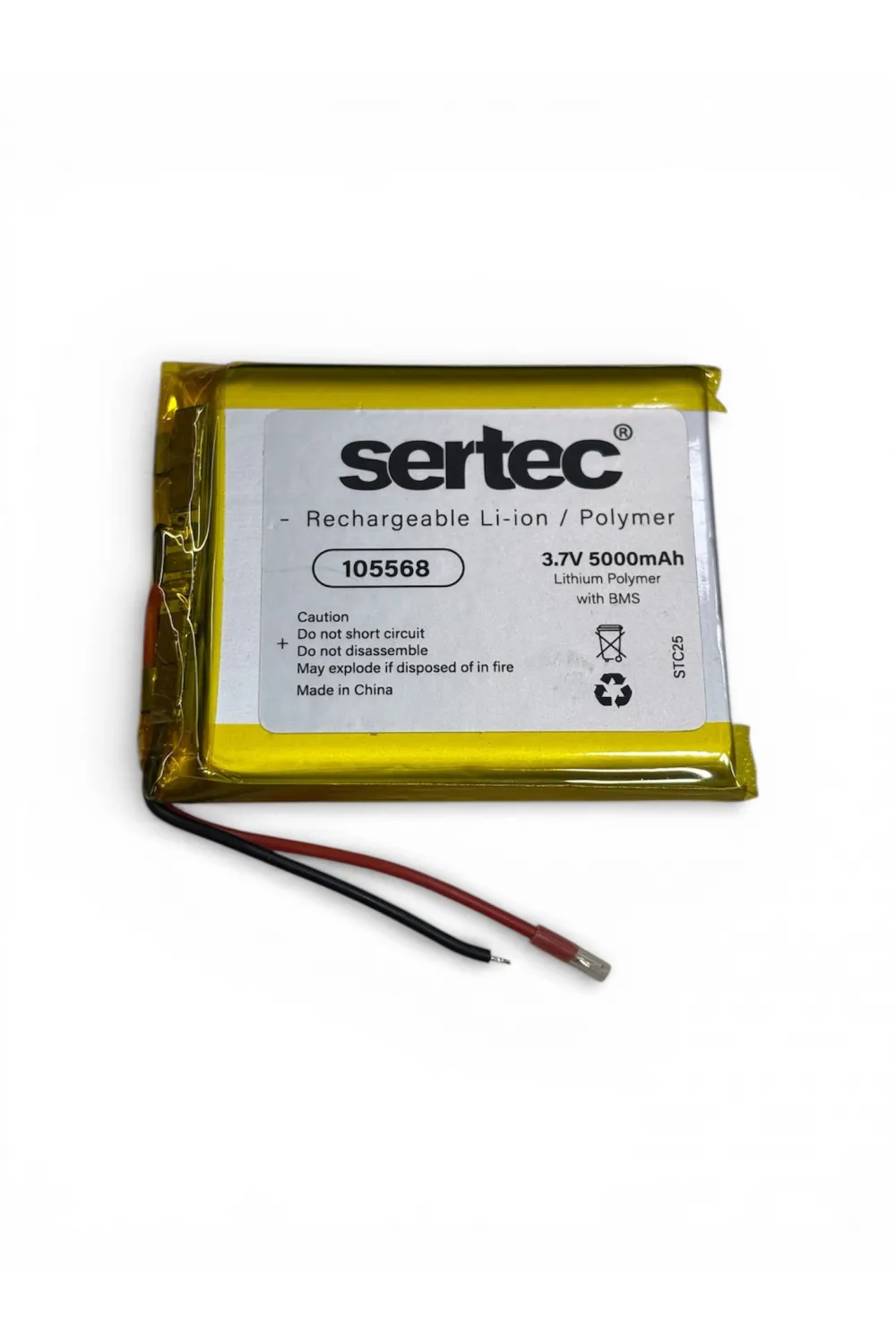 105568 3.7V 5000 mAh Li-Polymer Pil (Devreli/1.5A)