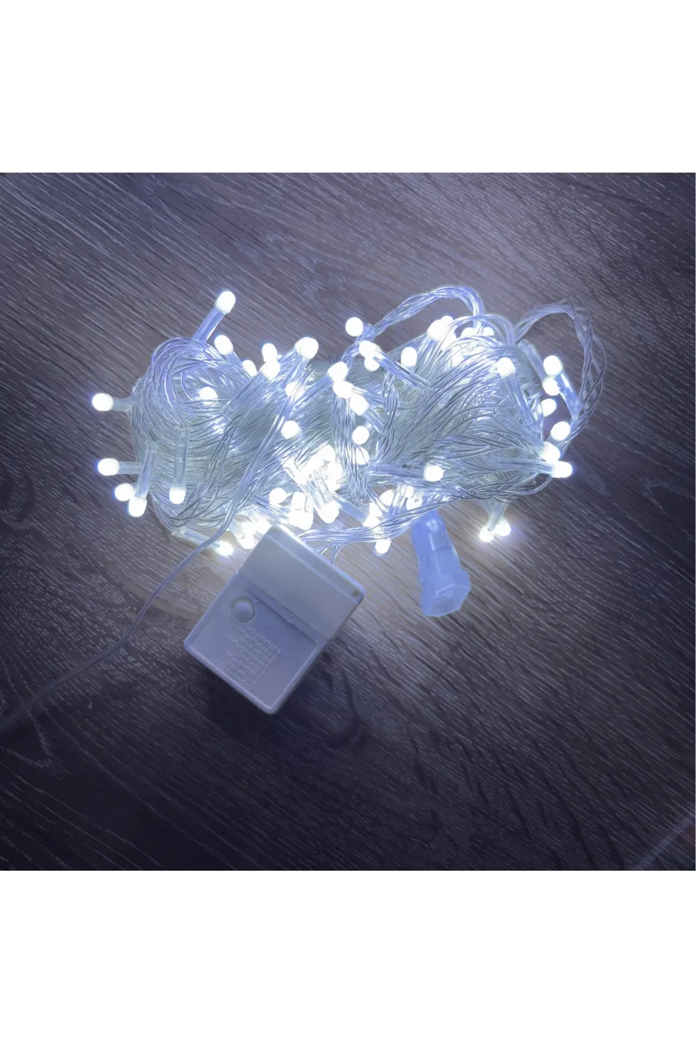 10m 100 Led Damla Uçlu Beyaz Işık Şeffaf Kablo Mz-17-1