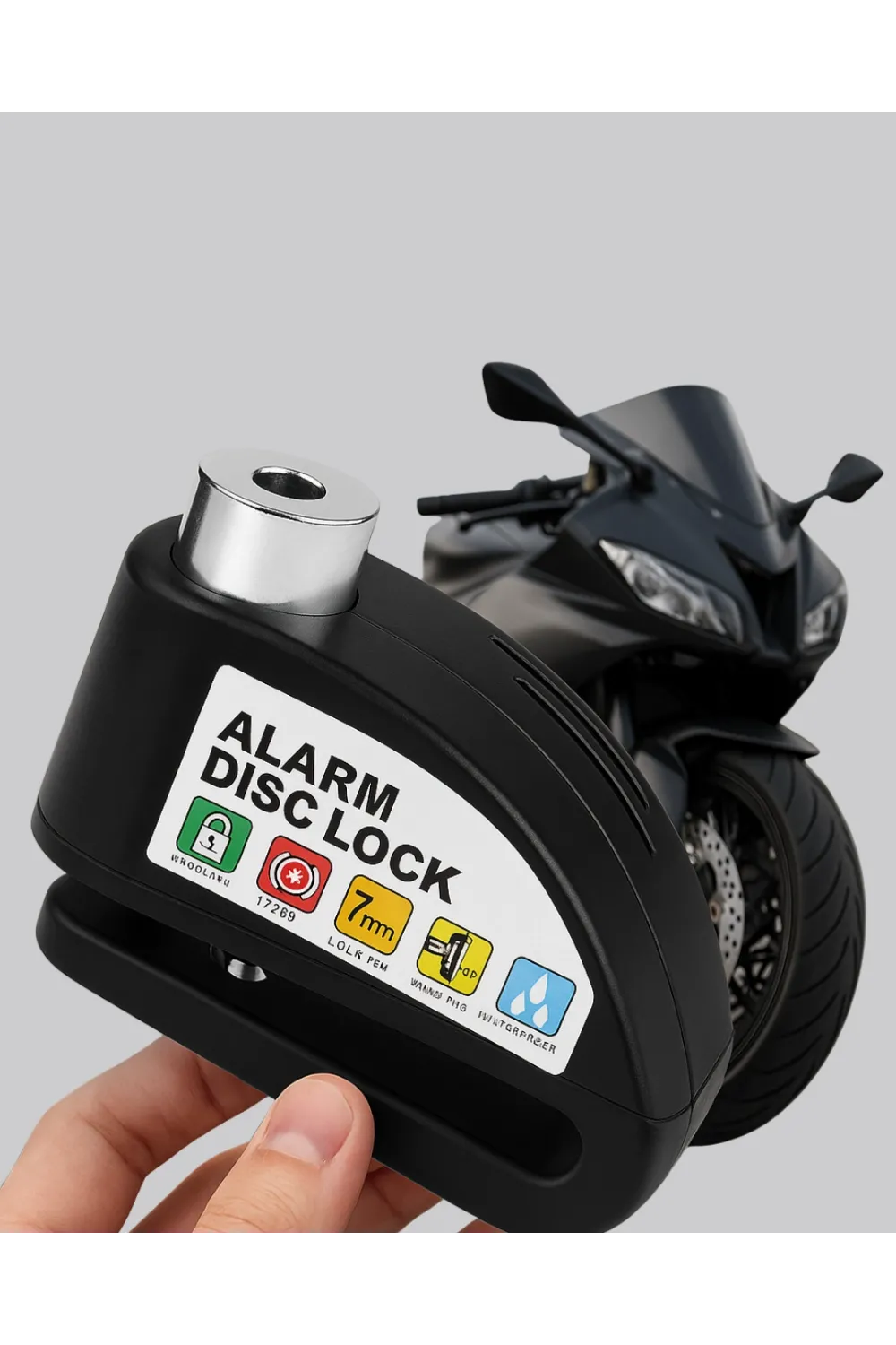 110 Db Alarm Disk Kilidi Motosiklet Scooter Bisiklet Güvenlik