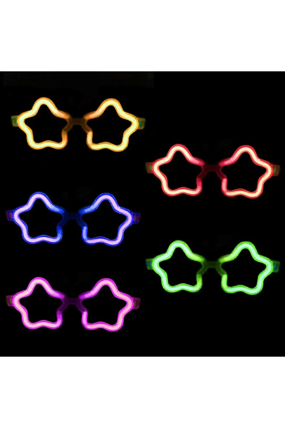 12 Adet Yıldız Glow Gözlük – Glow Partisi Ve Etkinlik İçin