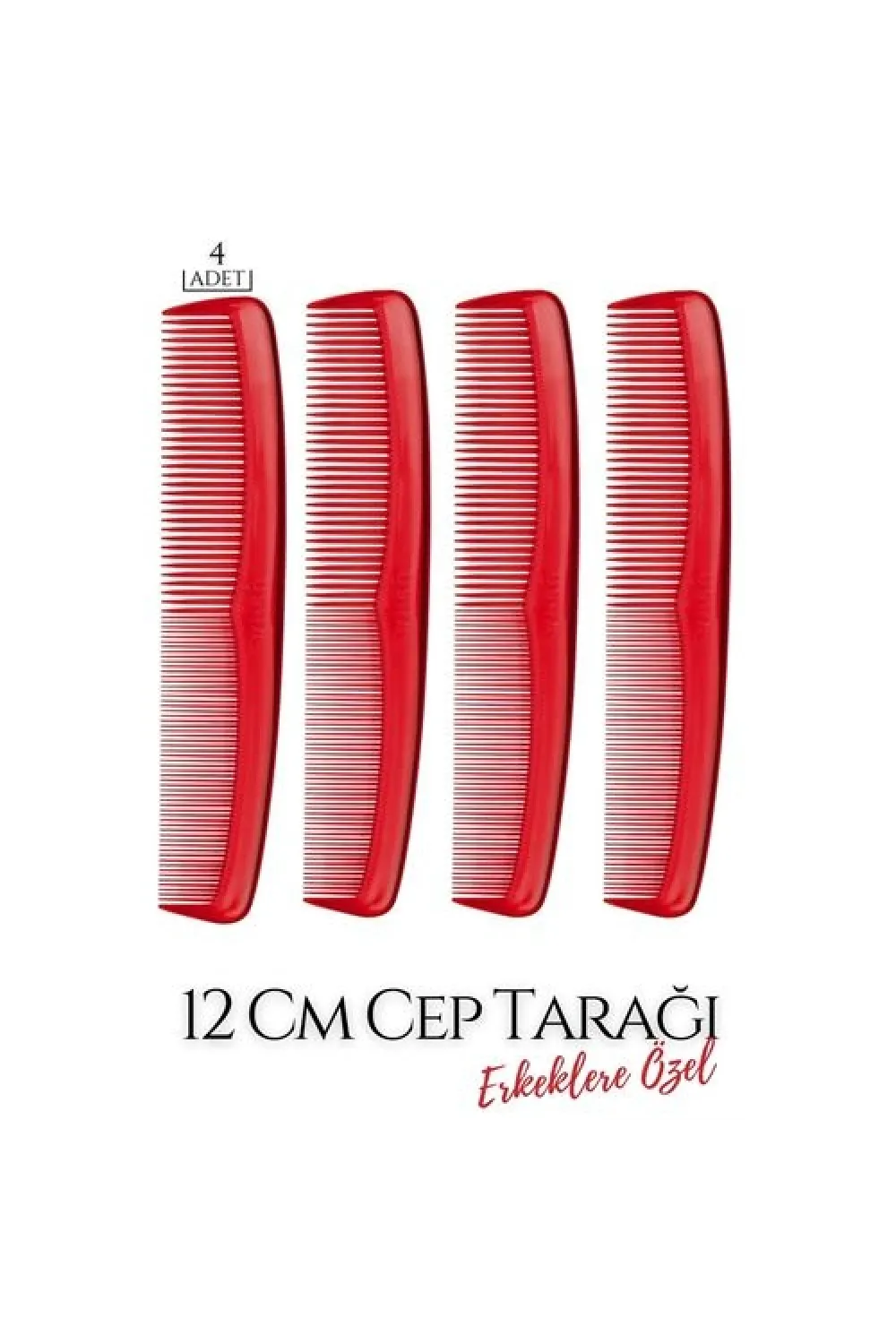 12 Cm Erkek Cep Tarağı 4 ADET 718894