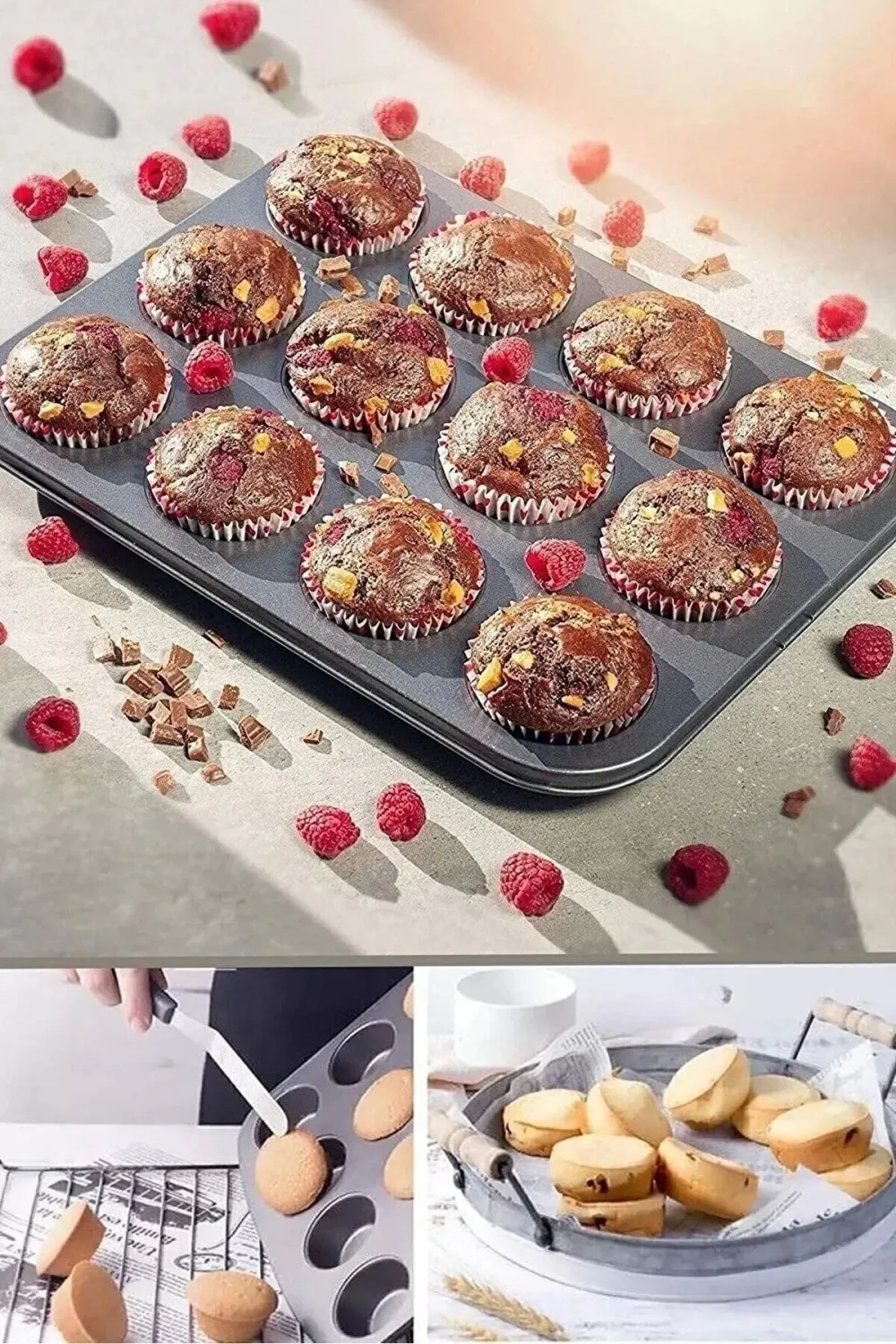 12li Yanmaz Yapışmaz Muffin Kek Kalıbı