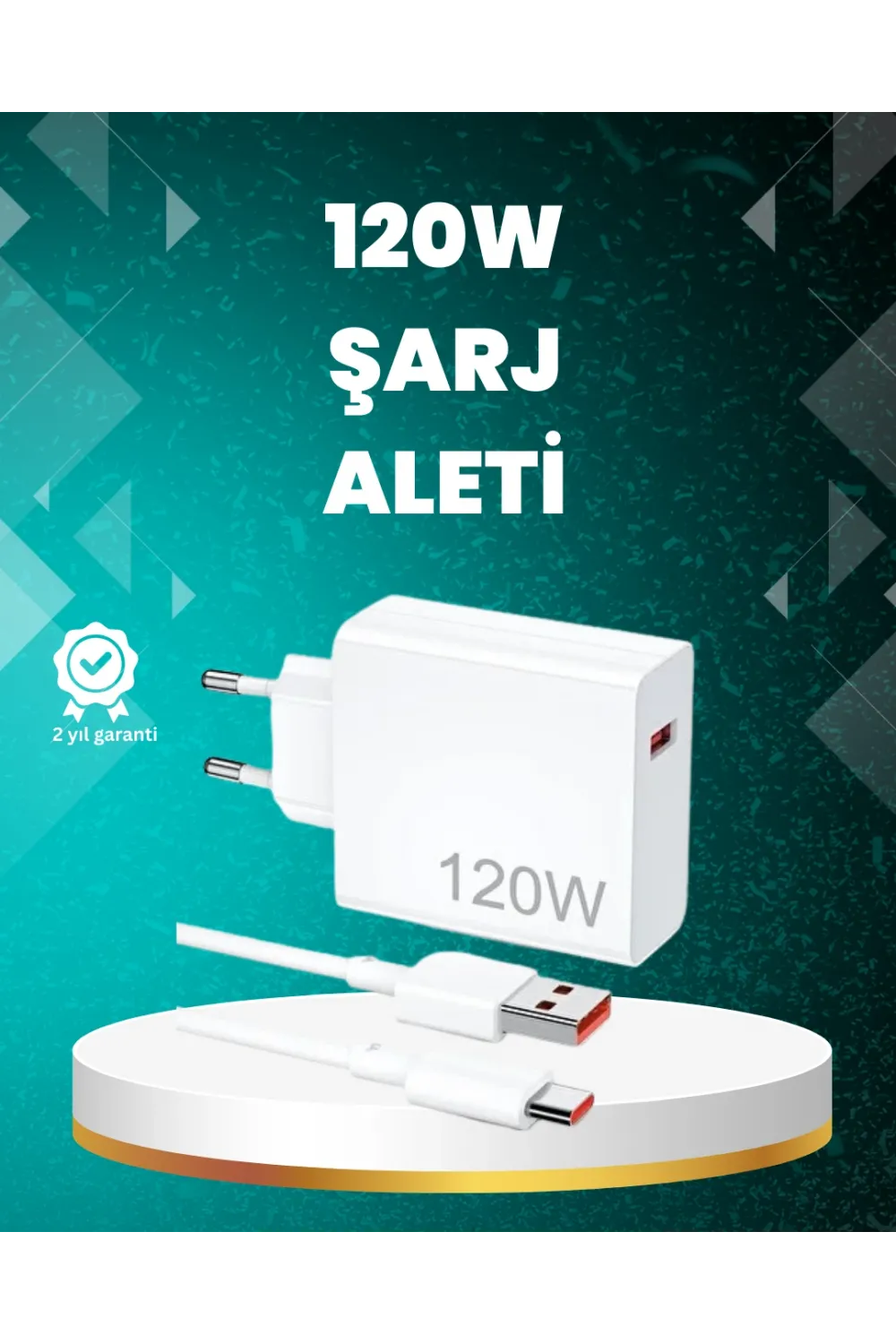 120 Watt Güçlü Hızlı Şarj Adaptörü Huawei P30 P40 Mate 20 Pro Uyumlu