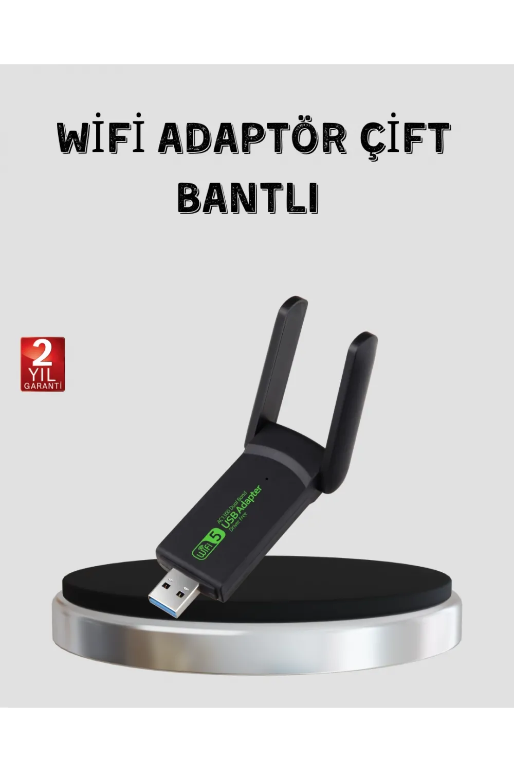 1200 Mbps Dual Band Wifi Adaptör – 5.8g & 2.4g Çift Antenli