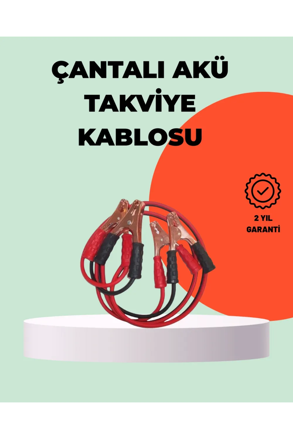 1200a Takviye Kablosu Araç Acil Yardım 2 Metre Güçlü Maşa