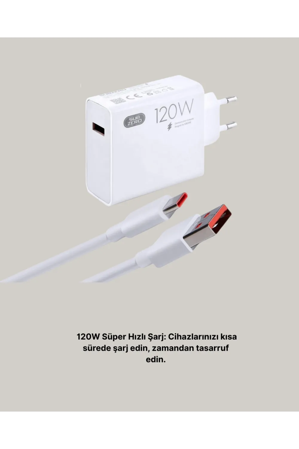 120w Güçlü Hızlı Şarj Adaptörü Ve Type-c Kablo Seti – Güvenli Şarj Teknolojisi