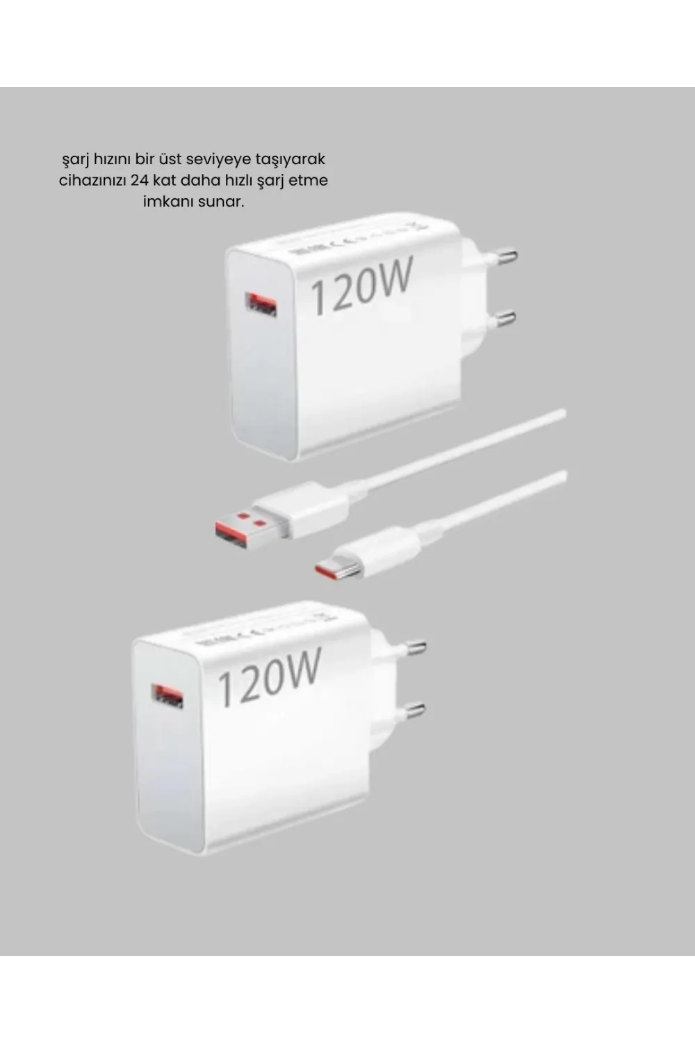 120w Usb-c Şarj Adaptörü Süper Hızlı Şarj Güç Kaynağı Seti
