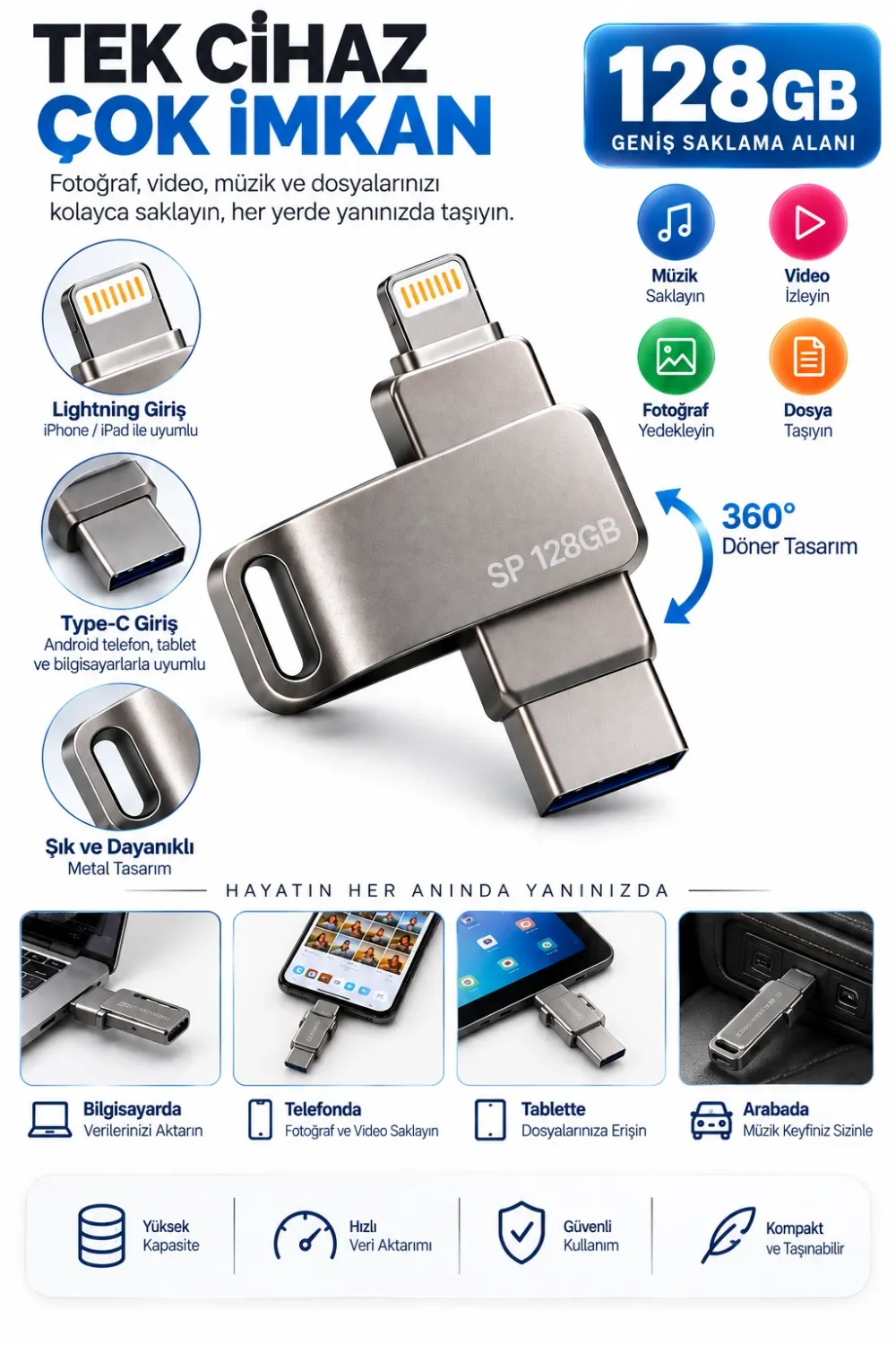 128 Gb Flash Bellek