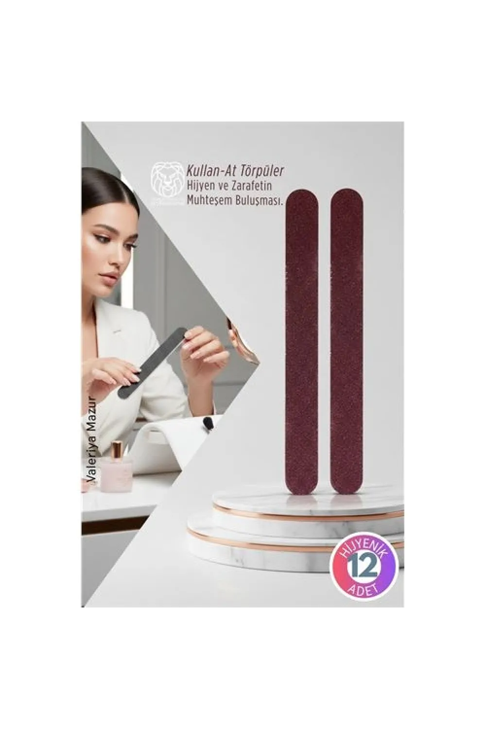 12’li Hijyenik Kullan-At Çift Taraflı Törpü Seti Solingen Professional