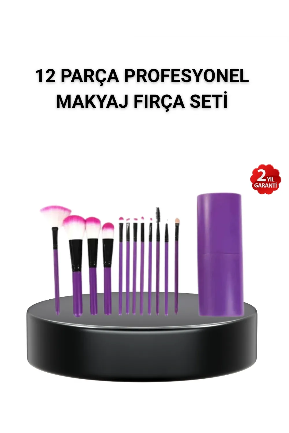 12’li Profesyonel Makyaj Fırça Seti – Dökülmeyen Yumuşak Kıllı, Ergonomik Tasarım