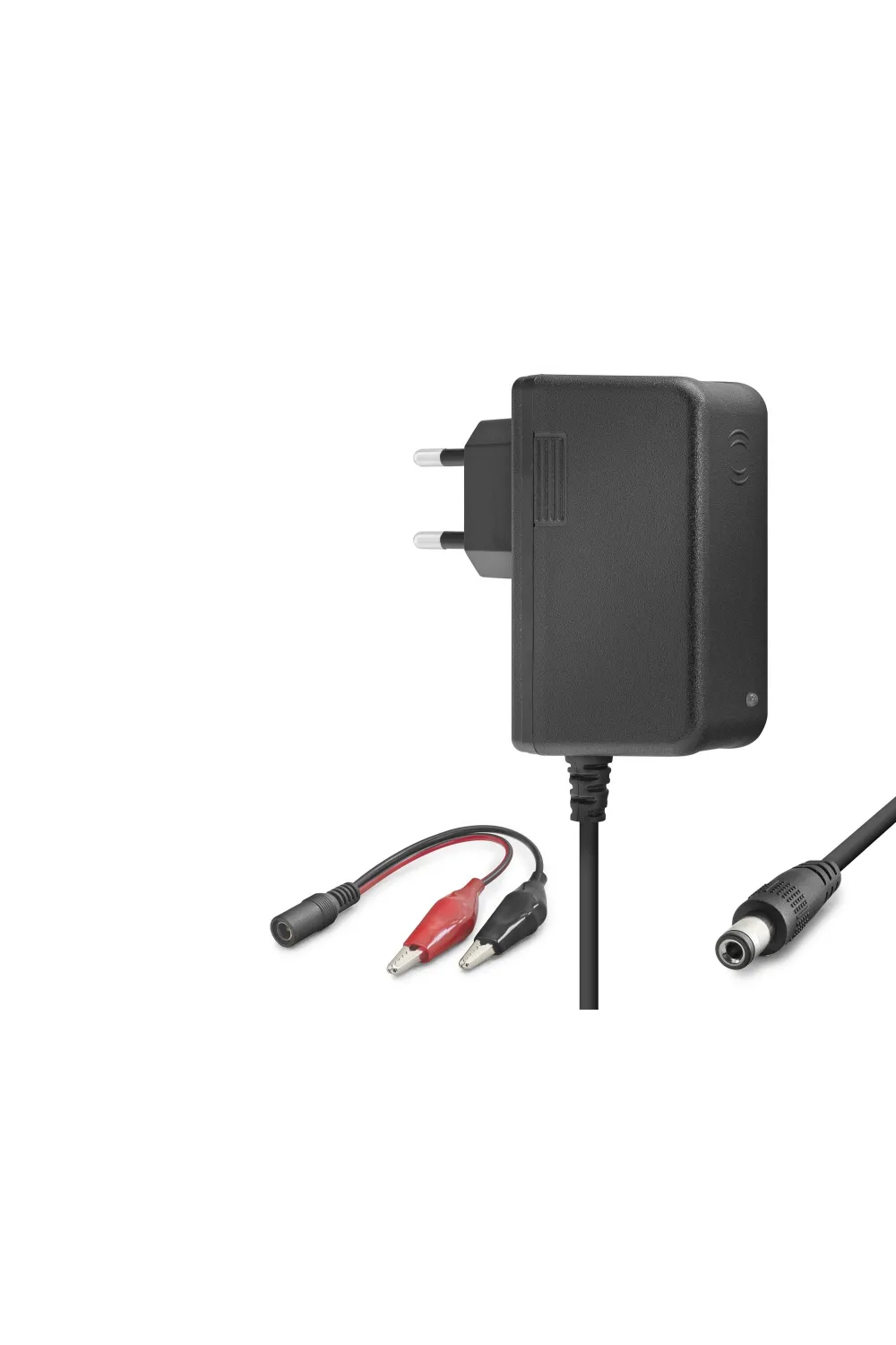 12V 1.2A 14.4W Krokodil Uç Akü Şarj Adaptörü - Siyah B5056