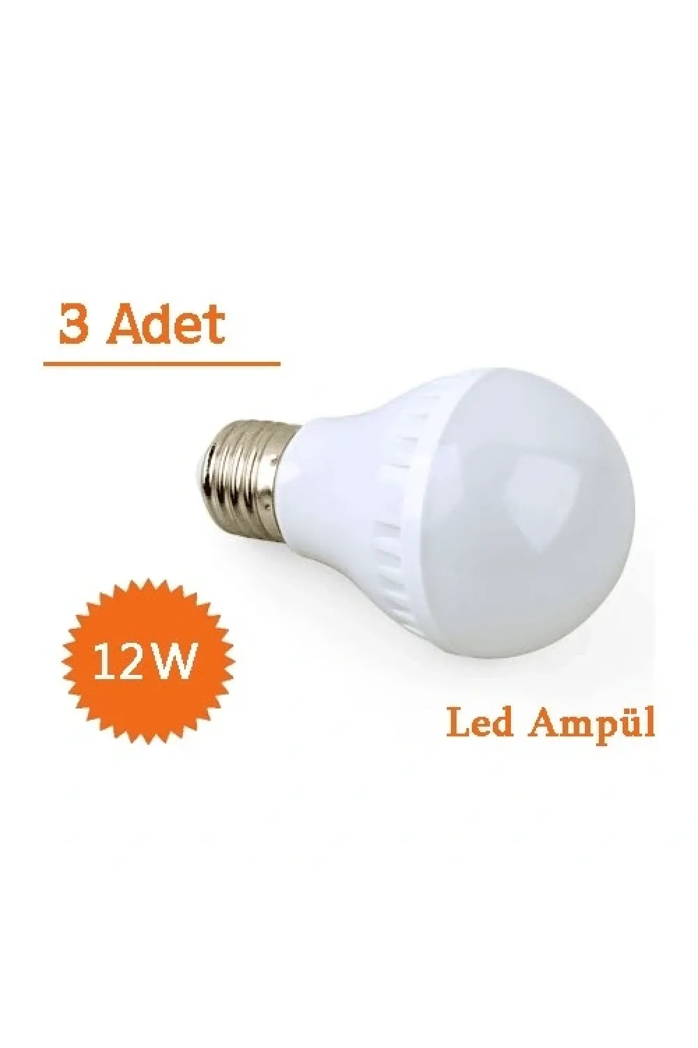 12w Enerji Tasarruflu Led Ampul ( 3 Adet )