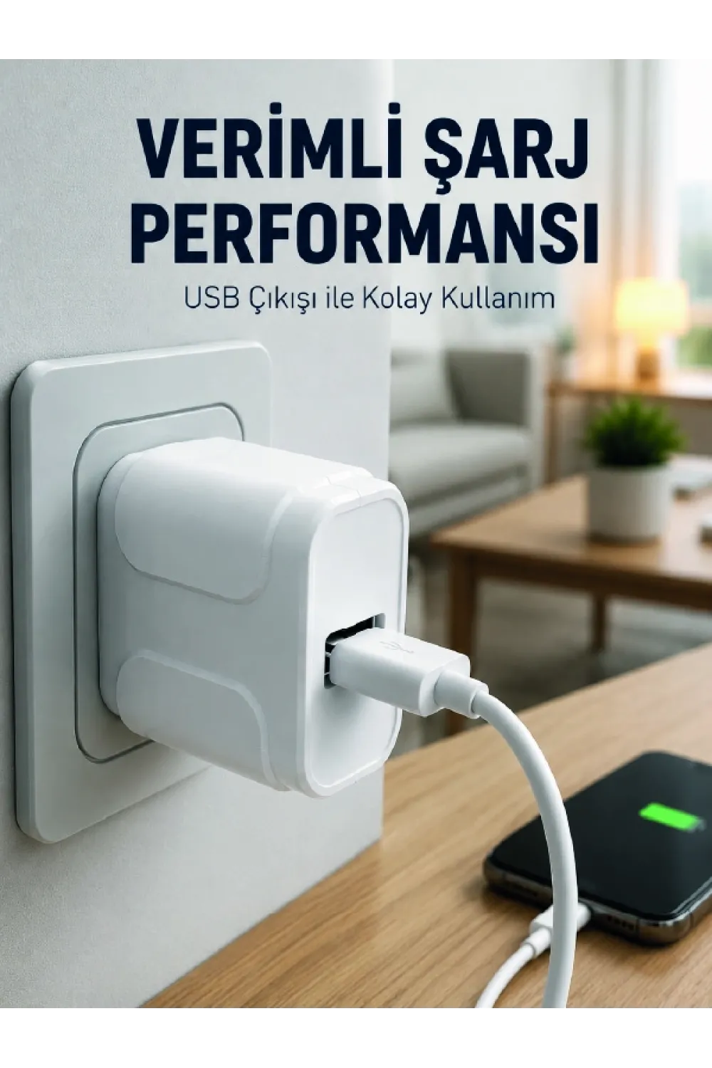 12w Usb Şarj Adaptörü Ev Ve Ofis Kullanımına Uygun